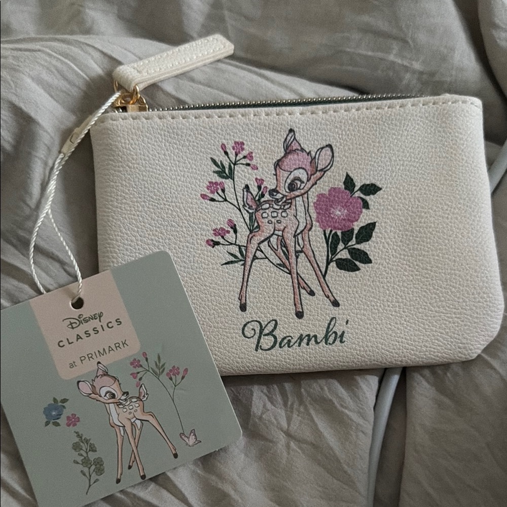 Disney Bambi White Wristlet Pouch